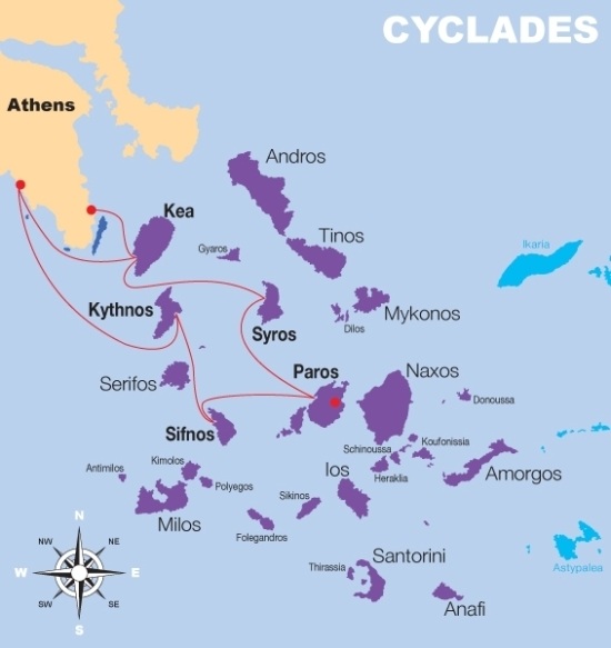 Kaart van het gebied